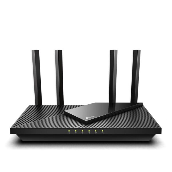 ROUTER TP-LINK wireless AX3000, 3000Mbps,1 x WAN Gigabit, 4 porturi Gigabit,1 x USB 3.1, 2.4 Ghz/5 Ghz dual band, 4 antene externe, WI-FI 6 „Archer AX55” (timbru verde 0.8 lei)