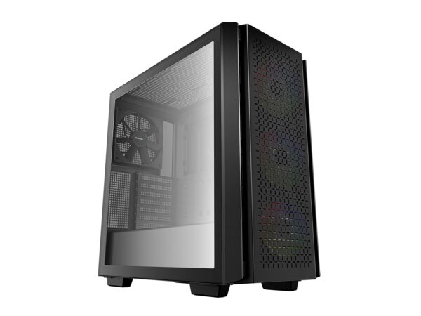 CARCASA DEEPCOOL, Middle Tower, E-ATX, „CG560”, fara sursa, sticla securizata, 3 x 120mm RGB fan, 1 x 140mm black fan , USB 3.0 x 2, Jack 3.5mm x 1, „R-CG560-BKAAE4-G-1”