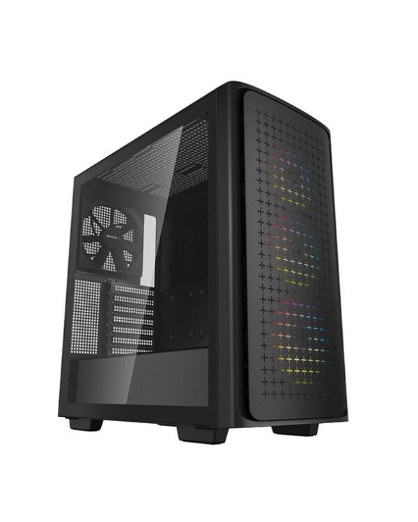 CARCASA DEEPCOOL, Middle Tower, E-ATX, „CK560”, fara sursa, sticla securizata, 3 x 120mm RGB fan, 1 x 140mm black fan , USB 3.0 x 2, USB 3.1 Type-C x 1, Jack 3.5mm x 1, „R-CK560-BKAAE4-G-1”