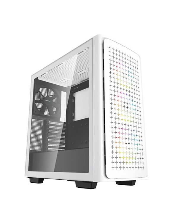 CARCASA DEEPCOOL, Middle Tower, E-ATX, „CK560 WH”, fara sursa, sticla securizata, 3 x 120mm RGB fan, 1 x 140mm black fan , USB 3.0 x 2, USB 3.1 Type-C x 1, Jack 3.5mm x 1, „R-CK560-WHAAE4-G-1”
