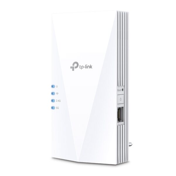 RANGE EXTENDER TP-LINK wireless AX1500, 1500Mbps, 1 port Gigabit, 2 antene interne, 2.4 / 5Ghz dual band, Wi-Fi 6, „RE500X” (timbru verde 2 lei)