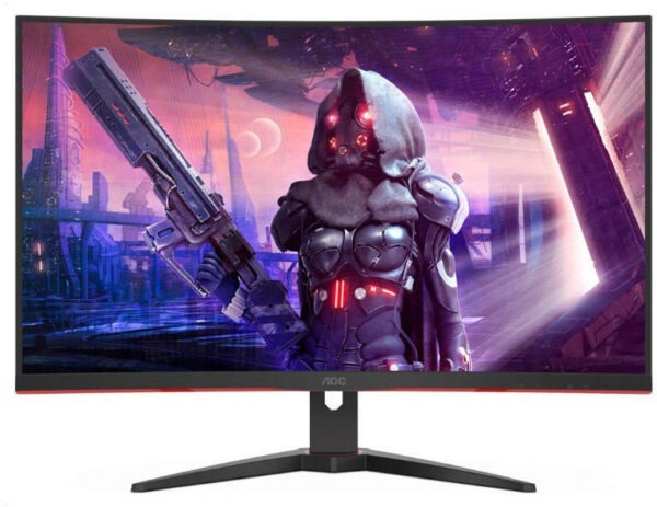 MONITOR AOC 31.5 inch, Gaming, VA, Full HD (1920 x 1080), curbat, 250 cd/mp, 1 ms, DisplayPort | HDMI x 2 | VGA, „C32G2AE/BK” (timbru verde 7 lei)