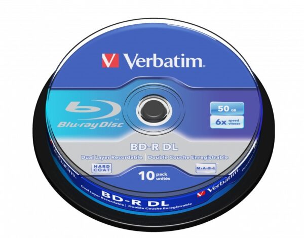 BLANCURI Verbatim BD-R VERBATIM DL 6X 50GB WHITE BLUE 10SP, „43746”