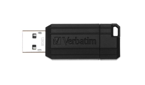 MEMORII USB Verbatim 2.0 PINSTRIPE 128GB BLACK, „49071” (timbru verde 0.03 lei)