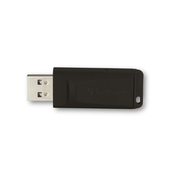 MEMORIE USB VERBATIM SLIDER, USB 2.0, 128GB BLK, „49328” (timbru verde 0.03 lei)