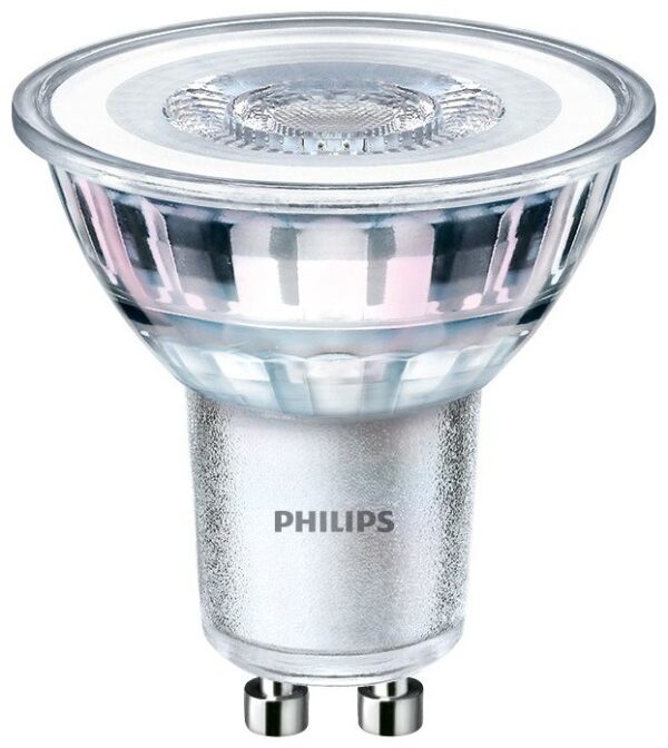 SET 3 becuri LED Philips, soclu GU10, putere 4.6W, forma spot, lumina alb rece, alimentare 220 – 240 V, „000008718699776312” (timbru verde 1.35 lei)