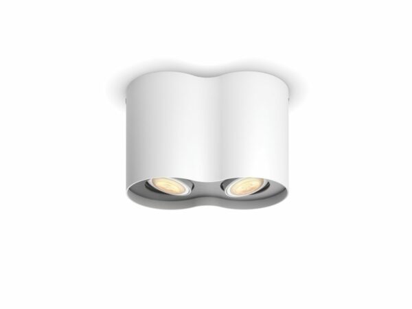 Pillar Hue plate/spiral white 2x5W 230V, „000008719514338463” (timbru verde 2.00 lei)