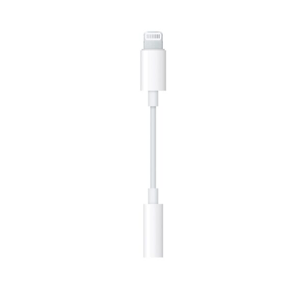 Adaptor USB smartphone Apple, Lightning (T) la Jack 3.5 mm (M), cauciuc, alb, „mmx62zm/a” (timbru verde 0.08 lei)