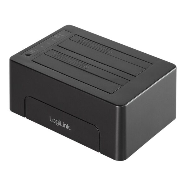 Docking station USB 3.1 Quickport pentru 2* 2,5/3,5″ HDD/SSD SATA, Logilink „QP0028” (timbru verde 0.18 lei)