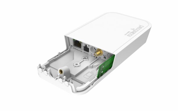 ACCESS POINT Mikrotik „wAP LR8” interior, 300 Mbps, port 10/100 x 1, antena interna x 1, PoE, 2.4 GHz, „RBWAPR-2ND&R11E-LR8” (timbru verde 2.00 lei)