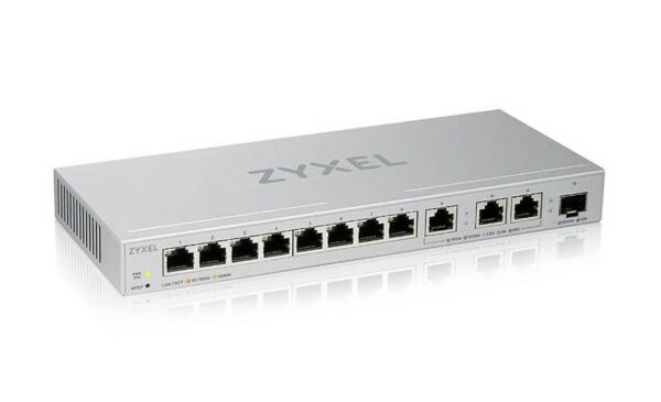 Switch, Web Managed, Porturi 8 Gigabit, 3 2.5 Gbps, 1 SFP+  ZYXEL, „XGS1250-12-ZZ0101F” (timbru verde 2 lei)