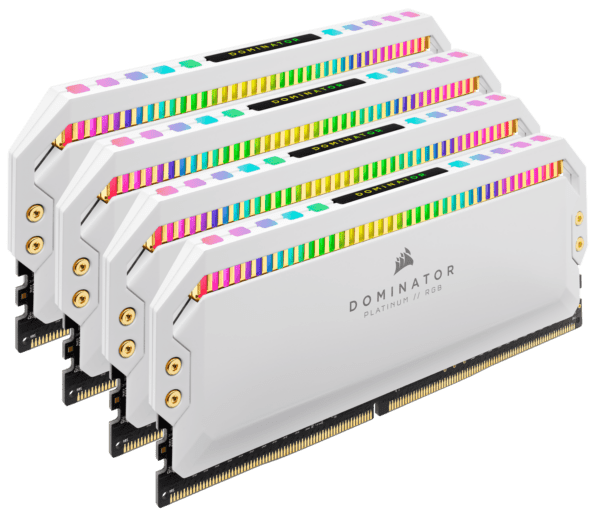 Memorie DDR Corsair DDR4 32 GB, frecventa 3200 MHz, 8 GB x 4 module, radiator, iluminare RGB, „CMT32GX4M4Z3200C16W”