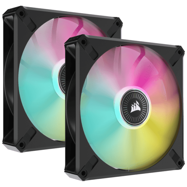 VENTILATOR Corsair, pt carcasa PC, 140 mm, 1600 rpm, LED RGB, 2 ventilatoare, „CO-9050115-WW”