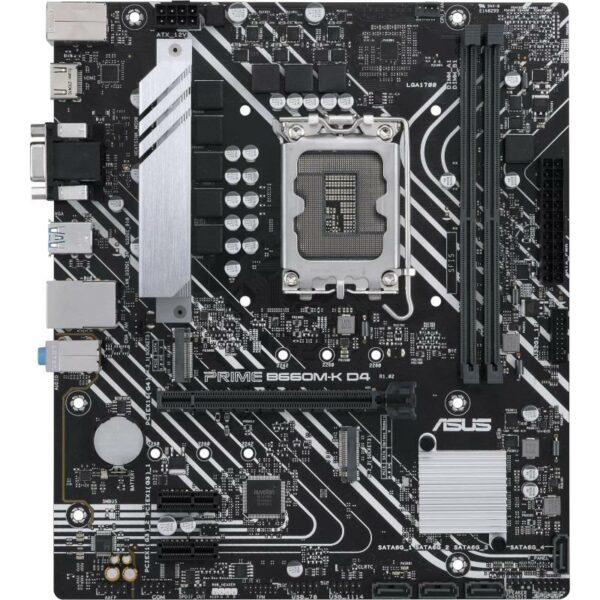 PLACA de BAZA Asus „Prime B660M-K D4”, skt LGA 1700, mATX, Intel B660, 4 x DDR4, max. 128 GB, 4 x SATA, 2 x M.2, 7.1, „Prime B660M-K D4”