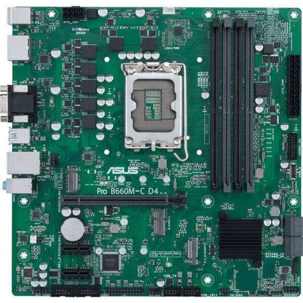 PLACA de BAZA Asus „PRO B660M-C D4-CSM”, skt LGA 1700, mATX, Intel B660, 4 x DDR4, max. 128 GB, 4 x SATA, 2 x M.2, 7.1, „PRO B660M-C D4-CSM”