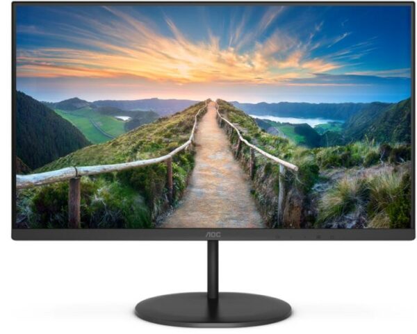 MONITOR AOC 23.8 inch, home | office, IPS, WQHD (2560 x 1440), Wide, 250 cd/mp, 4 ms, DisplayPort | HDMI, „Q24V4EA” (timbru verde 7 lei)