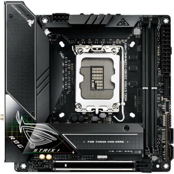 PLACA de BAZA Asus „RS Z690-I WIFI”, skt LGA 1700, mini ITX, Intel Z690, 4 x DDR5, max. 128 GB, 6 x SATA, 3 x M.2, 7.1, „RS Z690-I WIFI”