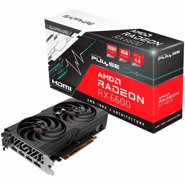PLACA VIDEO SAPPHIRE AMD Radeon RX 6600, 8 GB GDDR6 128 biti, PCI Express 4.0 x 16, HDMI, Display Port x 3, sistem racire aer activ, „11310-01-20G” (timbru verde 0.8 lei)
