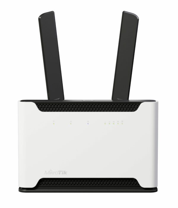 ACCESS POINT Mikrotik „Chateau 5G” interior, 867 Mbps, port Gigabit x 5, antena externa x 2, 2.4 – 5 GHz, „5HACD2HND-TC&RG502Q-EA” (timbru verde 2.00 lei)