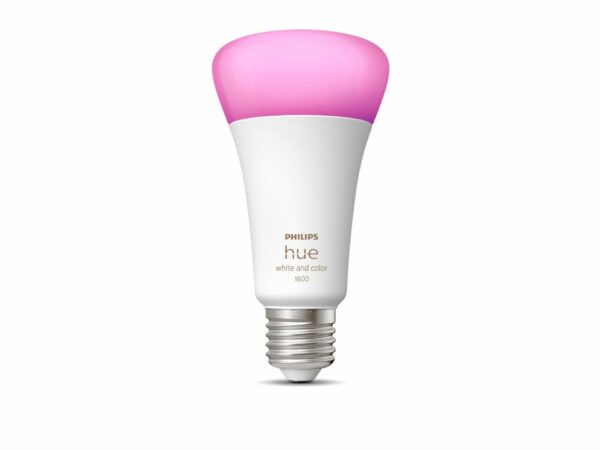 BEC smart LED Philips, soclu E27, putere 13.5W, forma clasic, lumina multicolora, alimentare 220 – 240 V, „000008719514288157” (timbru verde 0.45 lei)