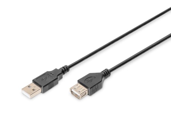 ASSMANN AK-300200-030-S USB 2.0 HighSpeed Extension cable USB A M plug /USB A F jack 3m black „AK-300200-030-S” (timbru verde 0.18 lei)