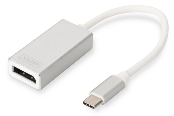DIGITUS USB Type C 4K DP Adapter Aluminium Housing 20cm cable length Chipset VL100 „DA-70844” (timbru verde 0.08 lei)