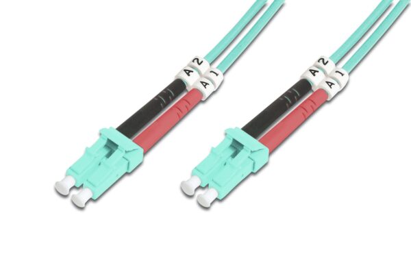 DIGITUS DK-2533-01/3 Fiber Optic Patch Cord LC/LC duplex 1m Multimode OM3 „DK-2533-01/3” (timbru verde 0.08 lei)