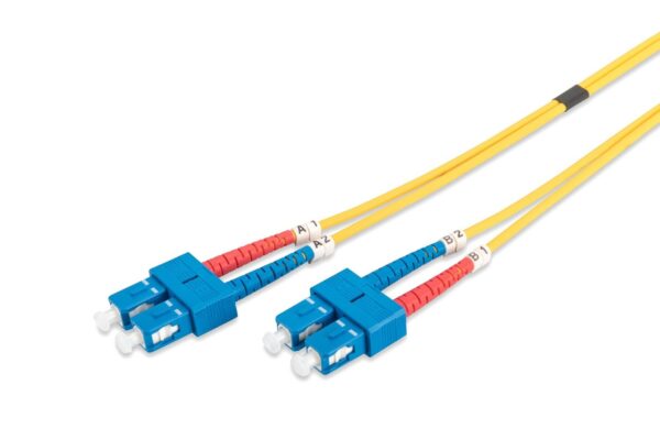 DIGITUS DK-2922-01 Fiber Optic Patch Cord SC/SC 1m duplex Singlemode OS2 „DK-2922-01” (timbru verde 0.08 lei)