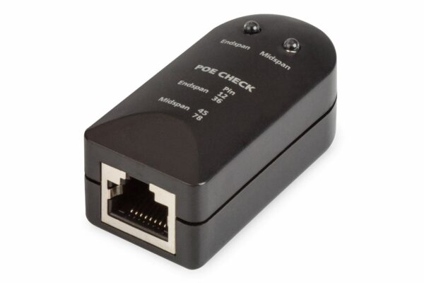 DIGITUS PoE Tester Identifies mid-span end-span and 4-pair PoE tested IEEE802.3af / at PoE „DN-95210” (timbru verde 0.18 lei)