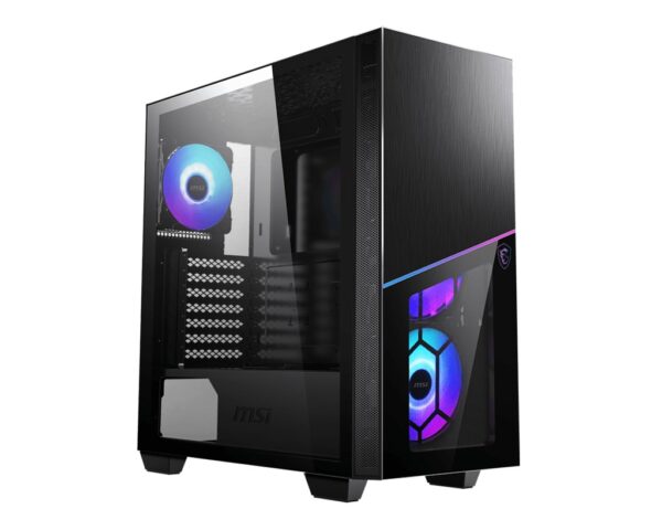 CARCASA MSI Middle Tower, E-ATX, „MPG SEKIRA 100R”, fara sursa, sticla securizata, fan x 4, USB 3.2 gen 1 x 2, USB 3.2 gen 2 Type-C x 1, Jack 3.5 mm x 2, mesh pt. filtrare praf, negru, „MPG SEKIRA 100R” (timbru verde 0.32 lei)