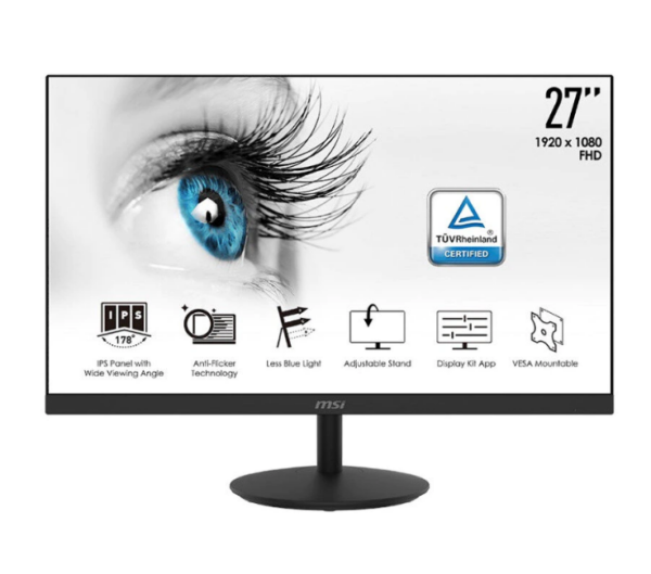 MONITOR MSI – gaming 27 inch, home | office, IPS, Full HD (1920 x 1080), Wide, 250 cd/mp, 5 ms, VGA | HDMI, „PRO MP271” (timbru verde 7 lei)