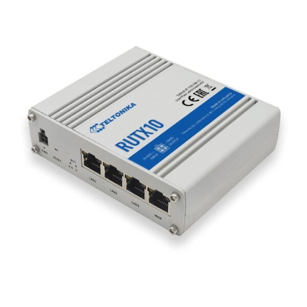 TELTONIKA RUTX10 Industrial router 1x WAN 3x LAN WiFi 802.11 AC, „RUTX10000000” (timbru verde 0.8 lei)
