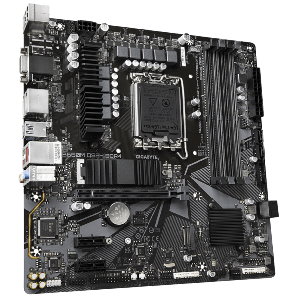 PLACA de BAZA Gigabyte „B660M DS3H DDR4”, skt LGA 1700, mATX, Intel B660, 4 x DDR4, max. 128 GB, 4 x SATA, 2 x M.2, 7.1, „B660M DS3H DDR4”