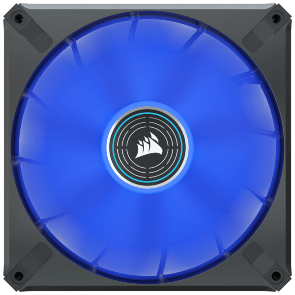 VENTILATOR Corsair, pt carcasa PC, 140 mm, 1600 rpm, LED albastru, 1 ventilator, „CO-9050125-WW”