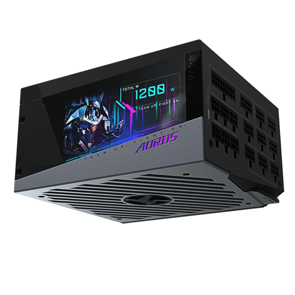 SURSA GIGABYTE, 1200 W, „Aorus P1200W 80+” modulara, ATX 12V V2.31, fan 140 mm x 1, 80 Plus Platinum, MB 20+4 pin x 1, CPU 4+4 pin x 2, PCI-E 6+2 pin x 10, SATA x 16, MOLEX 4-pin x 6, Floppy x 2, „GP-AP1200PM” (timbru verde 2 lei)