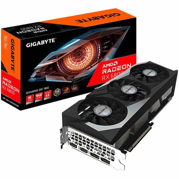 PLACA VIDEO GIGABYTE „Radeon RX 6800 GAMING OC”, 16 GB GDDR6 256 biti, PCI Express 4.0 x 16, HDMI x 2 DisplayPort x 2, sistem racire aer, „GV-R68GAMING OC-16GD”