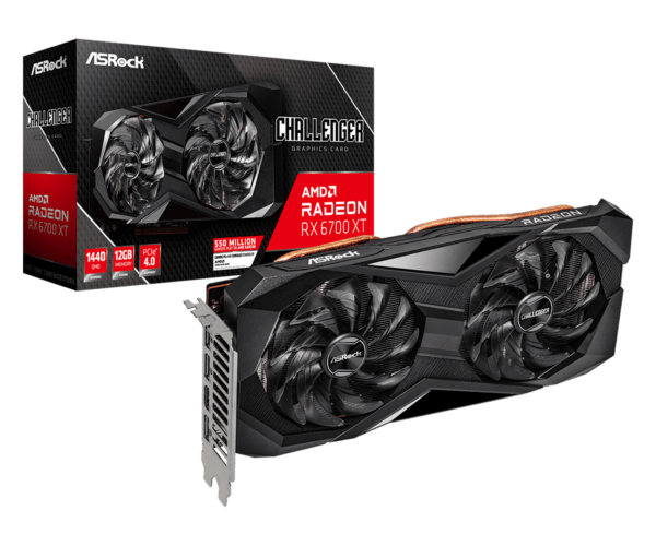 PLACA VIDEO ASROCK „AMD Radeon RX 6700 XT Challenger D”, 12 GB GDDR6 192 biti, PCI Express 4.0 x 16, HDMI DisplayPort x 3, sistem racire aer, „RX6700XT CLD 12GO”