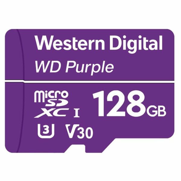WD Purple 128GB Surveillance microSD XC Class – 10 UHS 1, „WDD128G1P0C” (timbru verde 0.03 lei)