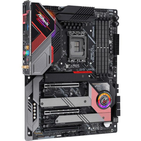 PLACA de BAZA Asrock „Z690 PG VELOCITA”, skt LGA 1700, ATX, Intel Z690, 4 x DDR5, max. 128 GB, 6 x SATA, 3 x M.2, 7.1, „Z690 PG VELOCITA”