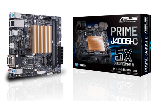 PLACA de BAZA Asus „PRIME J4005I-C”, skt CPU integrat, mini ITX, Intel, 2 x DDR4, max. 8 GB, 2 x SATA, 1 x M.2, 7.1, „PRIME J4005I-C”