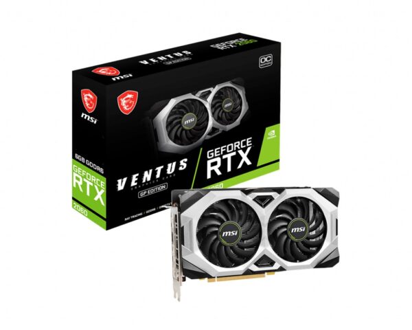 PLACA VIDEO MSI „GeForce RTX 2060 VENTUS GP OC”, 6 GB GDDR6 192 biti, PCI Express 3.0 x 16, HDMI DisplayPort x 3, sistem racire aer, „RTX2060 VENTUS GPO”