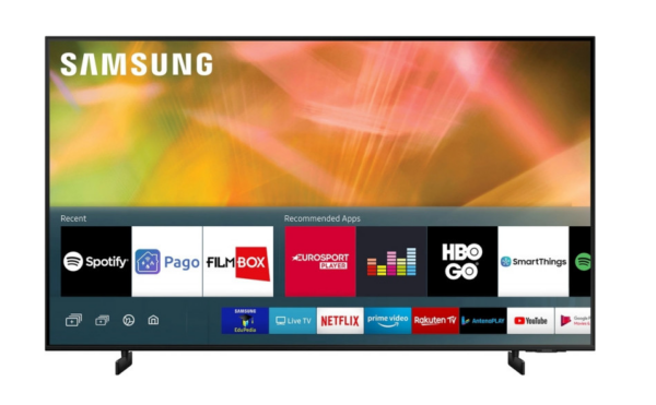 LED TV Samsung, 214 cm/ 85 inch, Smart TV | Internet TV, ecran plat, rezolutie 4K UHD 3840 x 2160, boxe 20 W, „UE85AU8072” (timbru verde 15 lei)