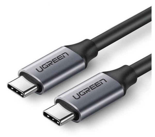 CABLU alimentare si date Ugreen, „US161”, Fast Charging Data Cable pt. smartphone, USB Type-C la USB Type-C 60W/3A, USB 3.1, 5Gbps, nickel plating, PVC, 1.5m, gri „50751” (timbru verde 0.08 lei) – 6957303857517
