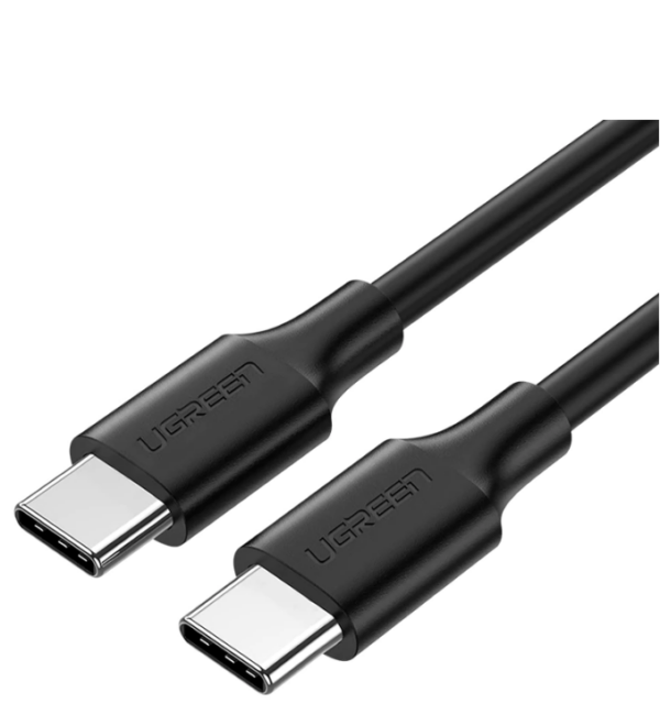CABLU alimentare si date Ugreen, „US286”, Fast Charging Data Cable pt. smartphone, USB Type-C la USB Type-C 60W/3A, nickel plating, PVC, 2m, negru „10306” (timbru verde 0.08 lei) – 6957303813063