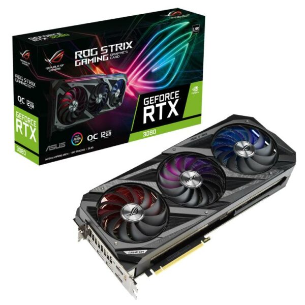 PLACA VIDEO ASUS „ROG Strix GeForce RTX 3080 OC”, 12 GB GDDR6X 384 biti, PCI Express 4.0 x 16, HDMI x 2 DisplayPort x 3, sistem racire aer, „STRIX-RTX3080-O12G-GAMING”