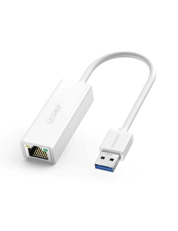 ADAPTOR RETEA Ugreen, „CR111” USB to RJ-45 Gigabit LAN Adapter, LED, alb „20255” (timbru verde 0.18 lei) – 6957303822553