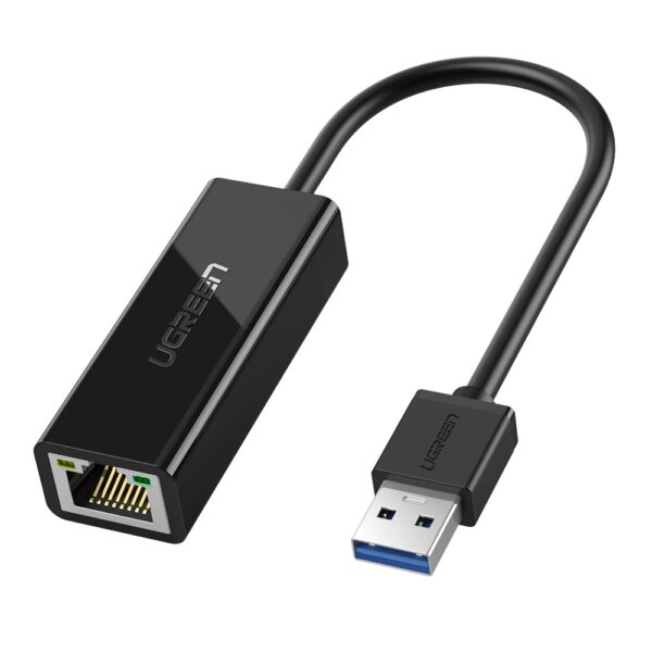 ADAPTOR RETEA Ugreen, „CR111” USB to RJ-45 Gigabit LAN Adapter, LED, negru „20256” (timbru verde 0.18 lei) – 6957303822560
