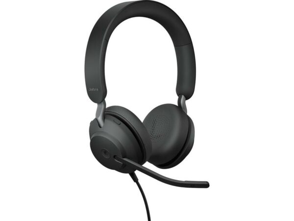 Jabra Evolve2 40, MS Stereo Headset Head-band USB Type-A Black, „24089-999-999” (timbru verde 0.8 lei)