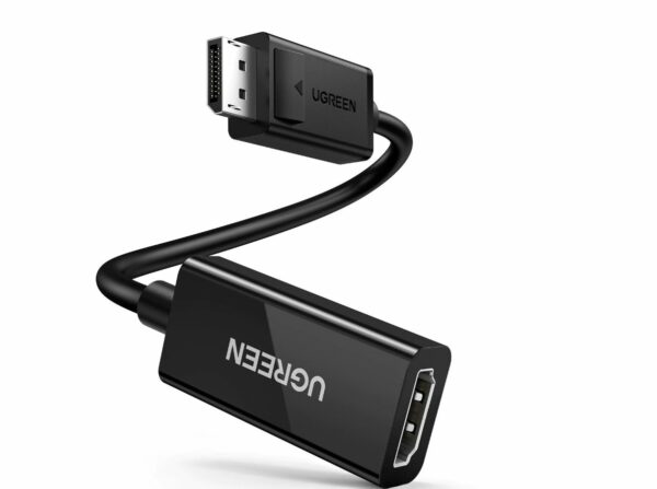 ADAPTOR video Ugreen, „MM137” display port DP (T) la HDMI 4K UHD (3840 x 2160) la 60 Hz, 0.25m, negru „70694” (timbru verde 0.8 lei) – 6957303876945