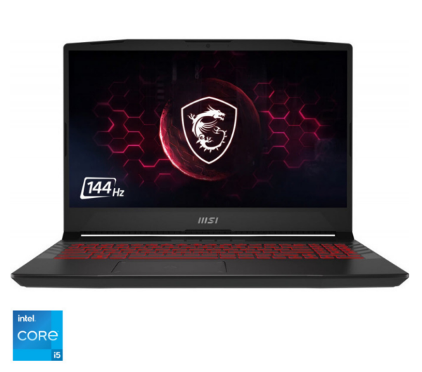 NOTEBOOK MSI – gaming, „Katana GL66” 15.6 inch, i5-12500H, 16 GB DDR4, SSD 512 GB, nVidia GeForce RTX 3060, Free DOS, „9S7-158314-437” (timbru verde 4 lei)